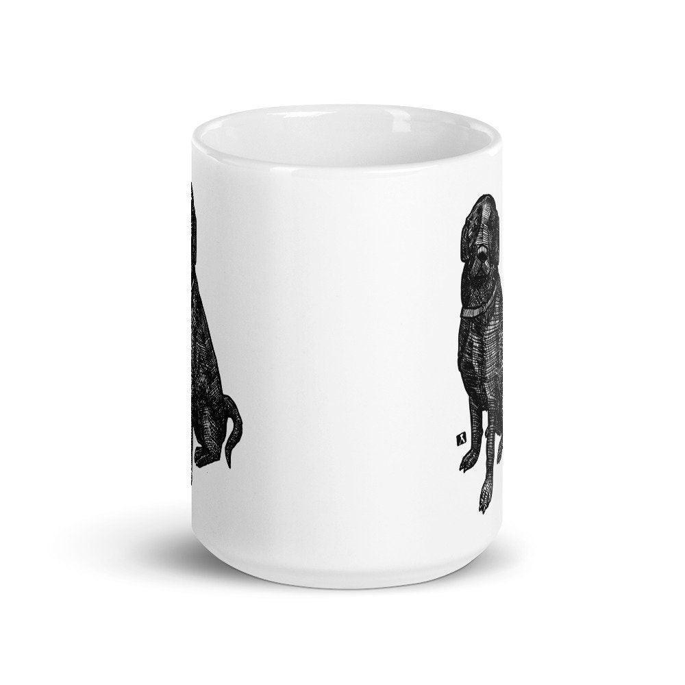 BellavanceInk: Coffee Mug With Sitting Black Labrador Retriever Black Lab - BellavanceInk