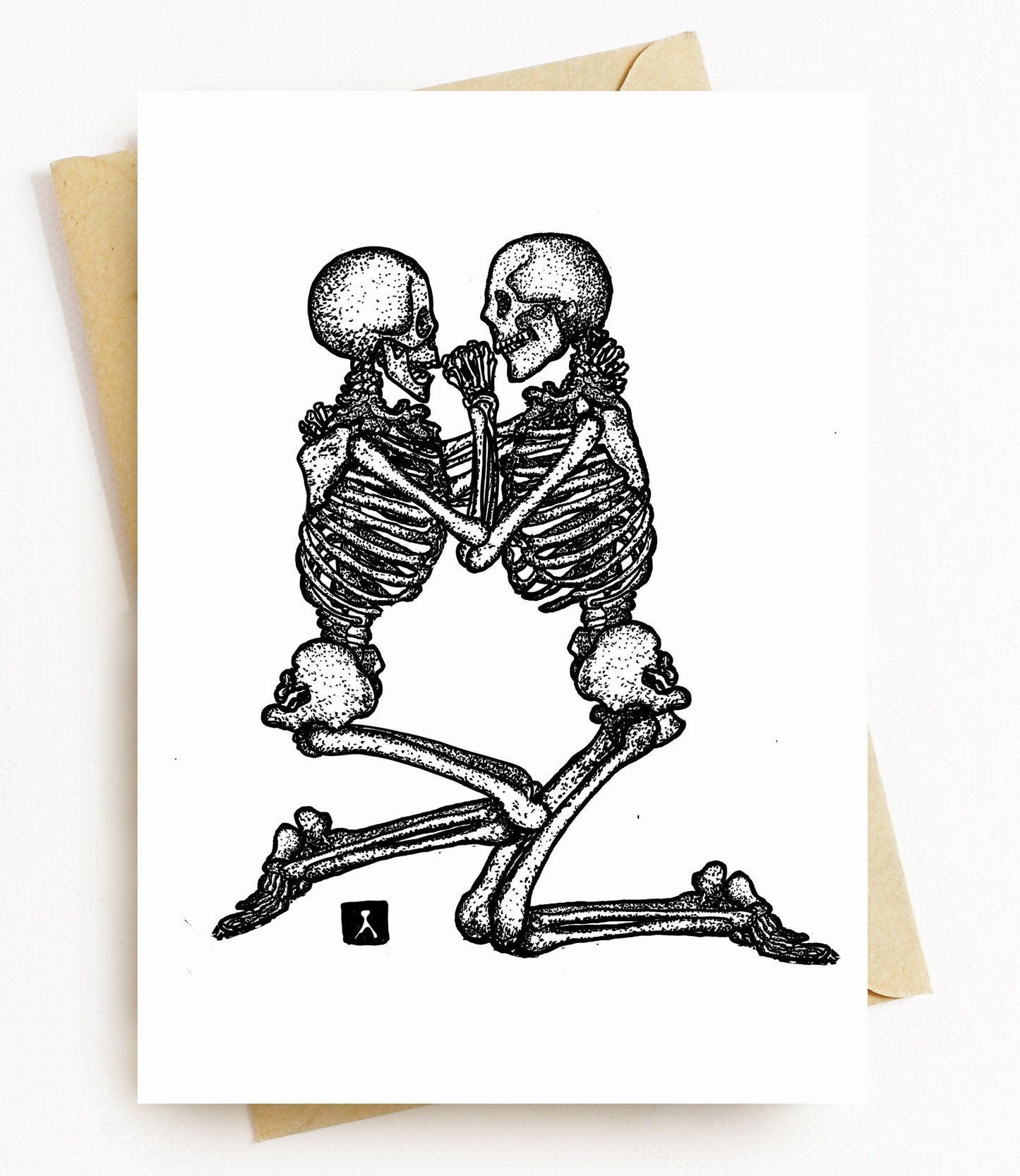 BellavanceInk: Greeting Card With Skeletons Embracing 5 x 7 Inches - BellavanceInk