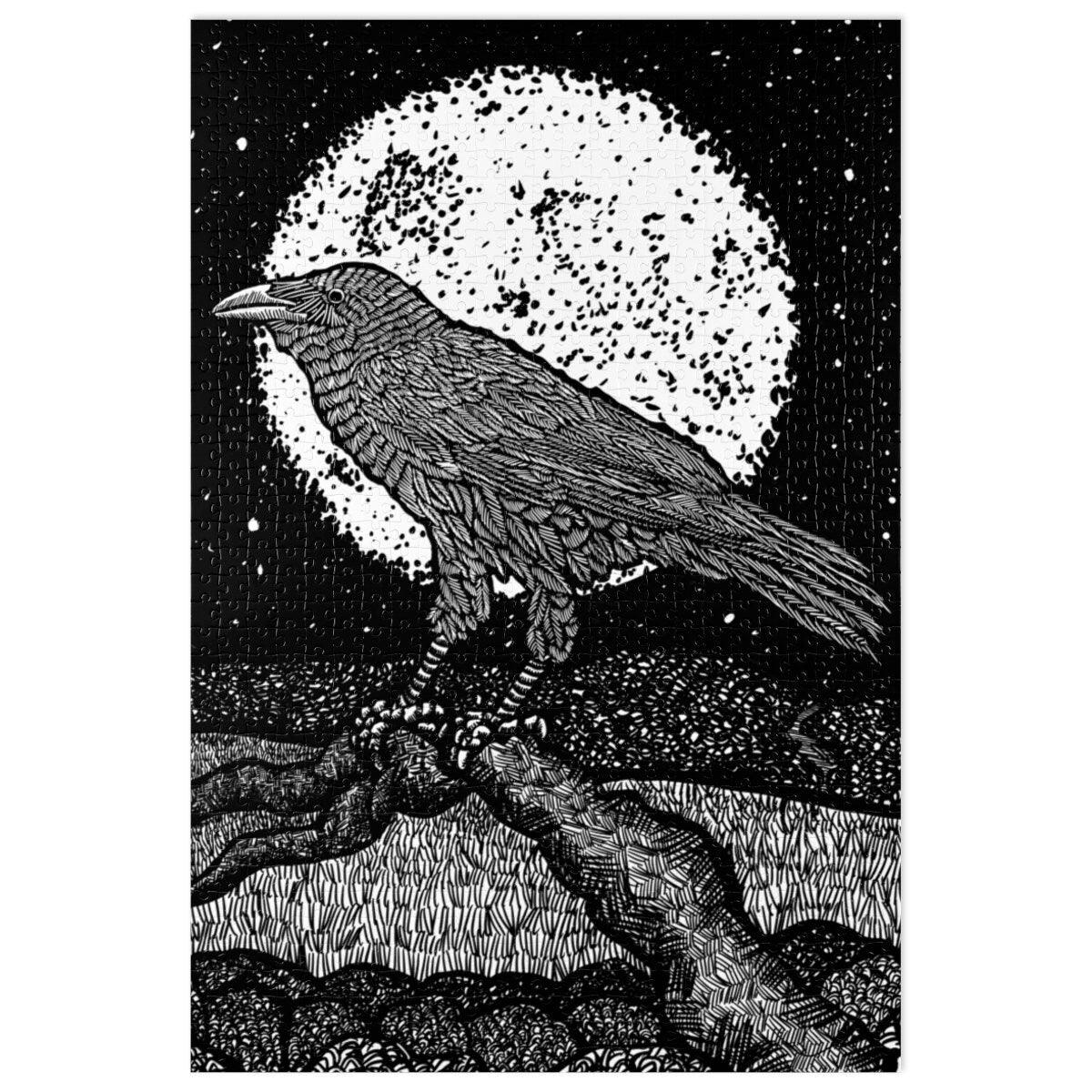 BellavanceInk: Crow Under The Moon Jig-Saw Puzzle 1000 Pieces (20" x 30") - BellavanceInk
