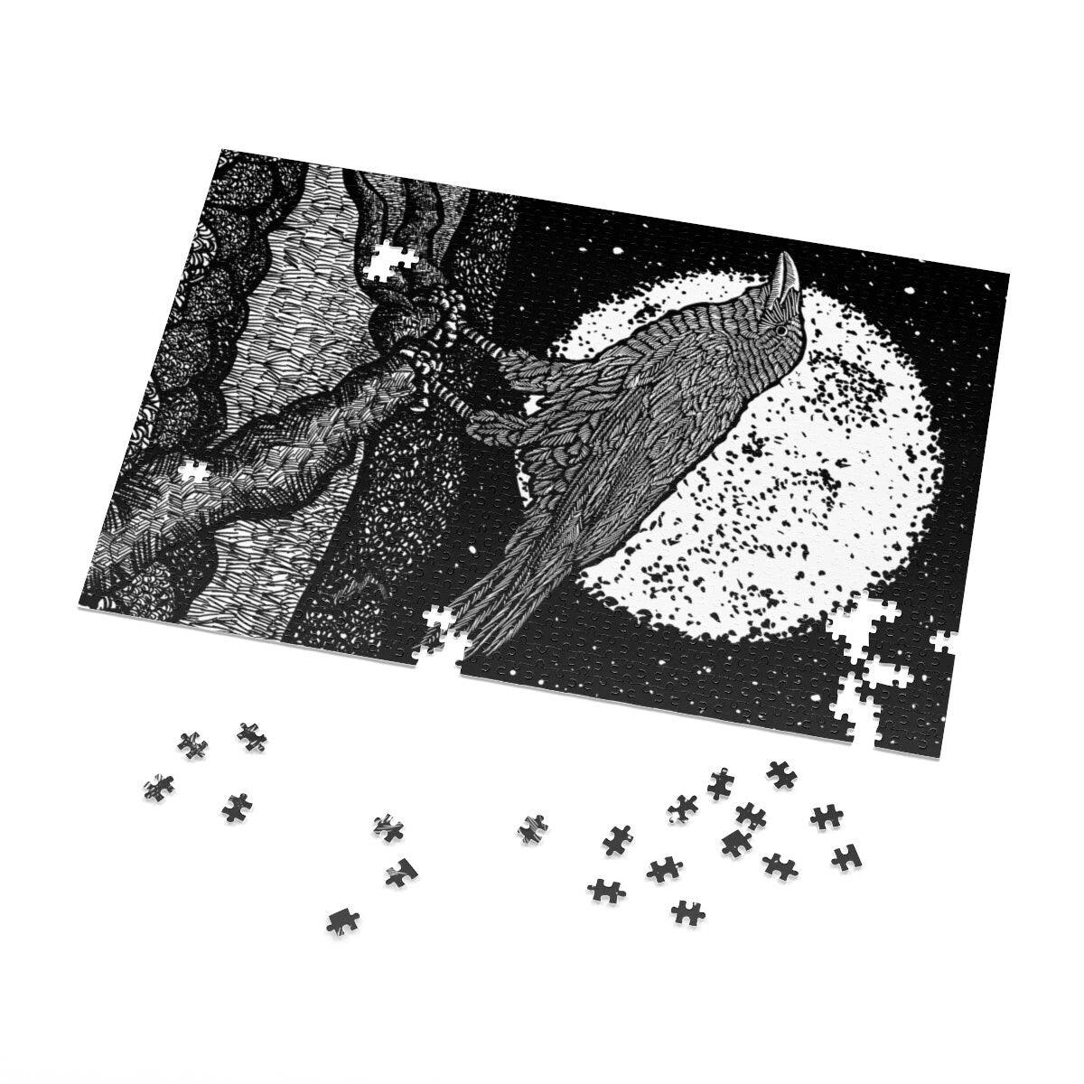 BellavanceInk: Crow Under The Moon Jig-Saw Puzzle 1000 Pieces (20" x 30") - BellavanceInk