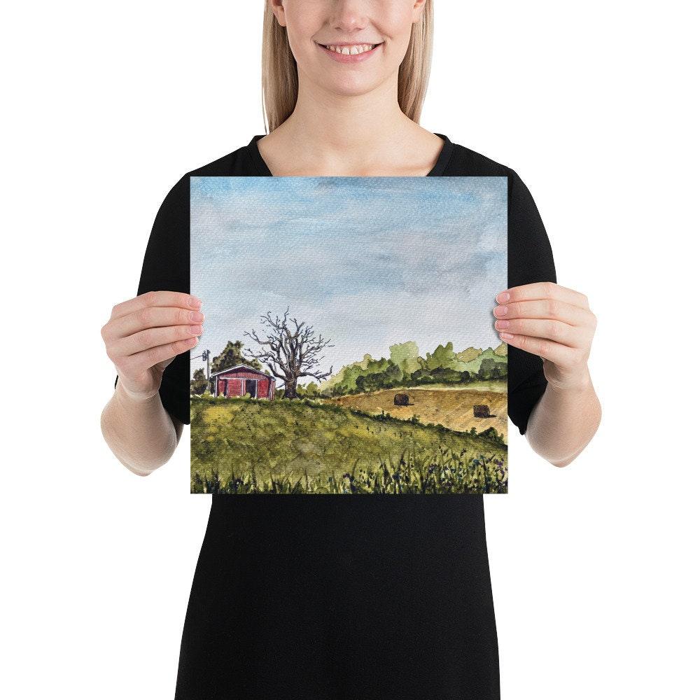 BellavanceInk: Original Limited Prints Of Watercolor Of Farm In Crozet Virginia - BellavanceInk