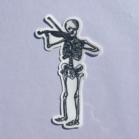 BellavanceInk: Skeleton Playing The Violin Hand Drawn Illustration