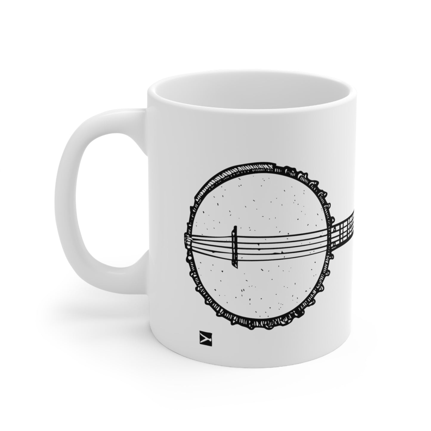 BellavanceInk: Coffee Mug With A Vintage Banjo Musical Instrument Pen And Ink Drawing
