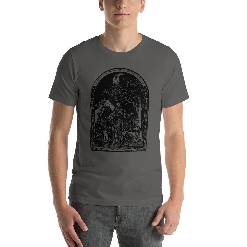 BellavanceInk: Saint Francis Of Assisi Patron Saint Of Animals & Pets Short Sleeve T-Shirt