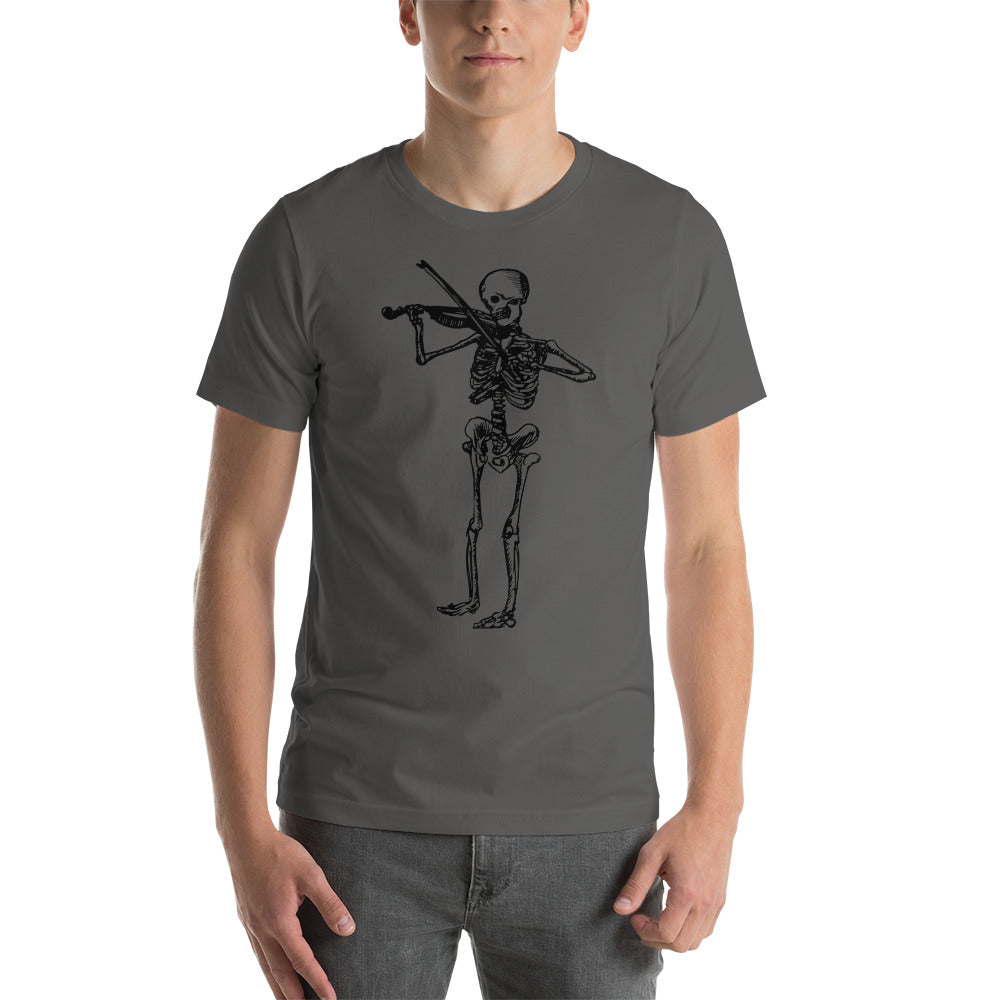 BellavanceInk: Skeleton Playing The Old Time Fiddle/Violin Short Sleeve T-Shirt