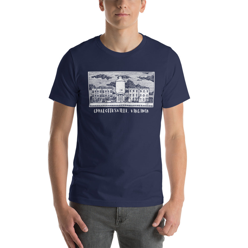 BellavanceInk: Charlottesville City Walk Train Coal Tower Short Sleeve T-Shirt Active