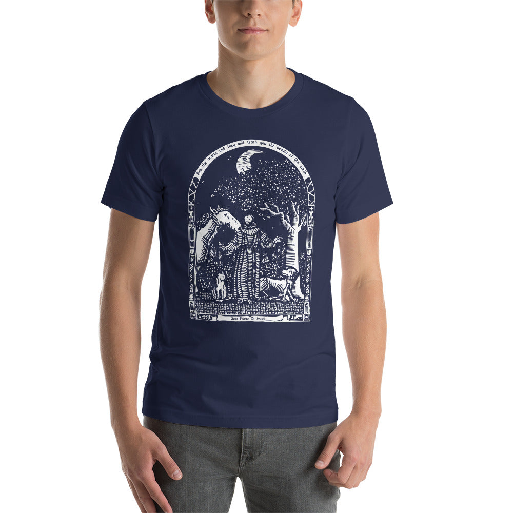 BellavanceInk: Saint Francis Of Assisi Patron Saint Of Animals & Pets Short Sleeve T-Shirt