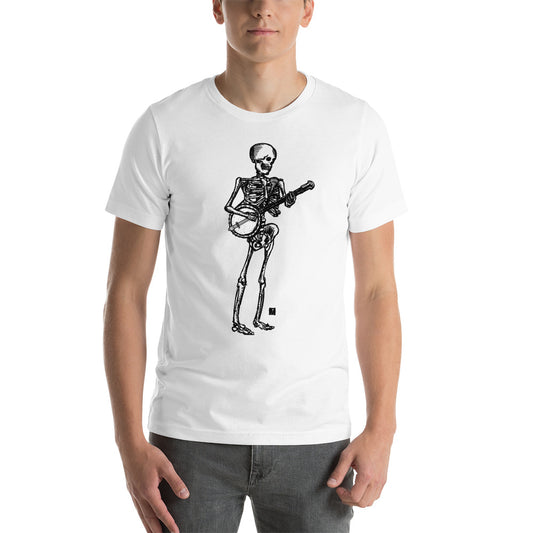 BellavanceInk: Skeleton Playing The Banjo Short Sleeve T-Shirt