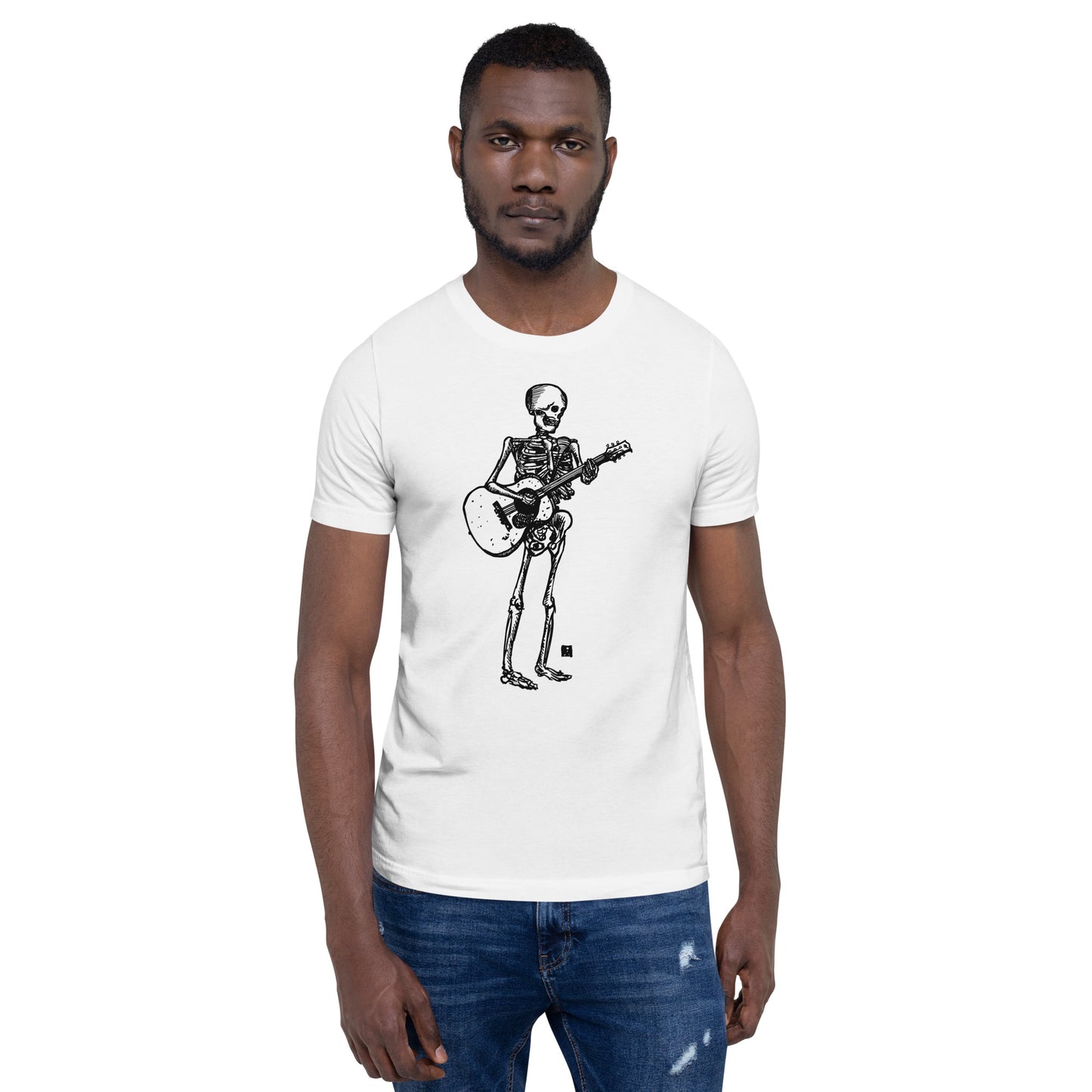 BellavanceInk: Skeleton Playing The Guitar Short Sleeve T-Shirt