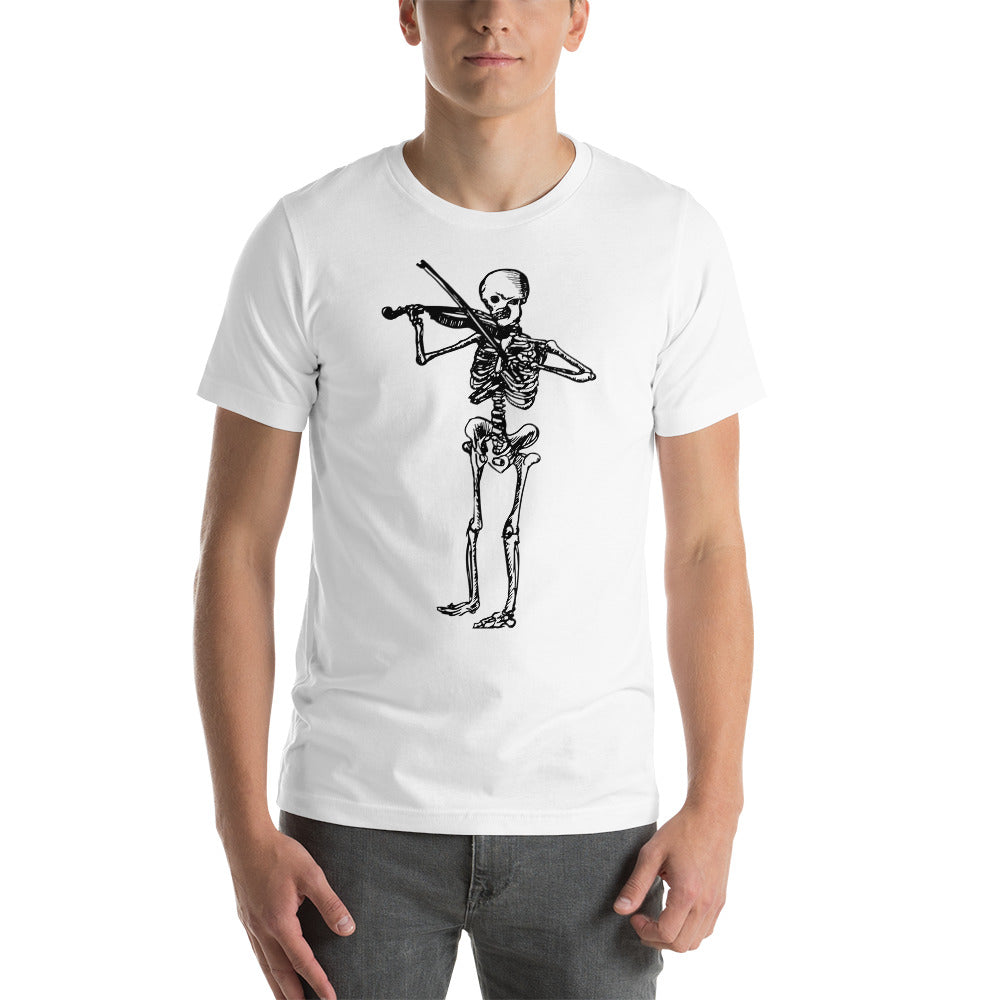 BellavanceInk: Skeleton Playing The Old Time Fiddle/Violin Short Sleeve T-Shirt