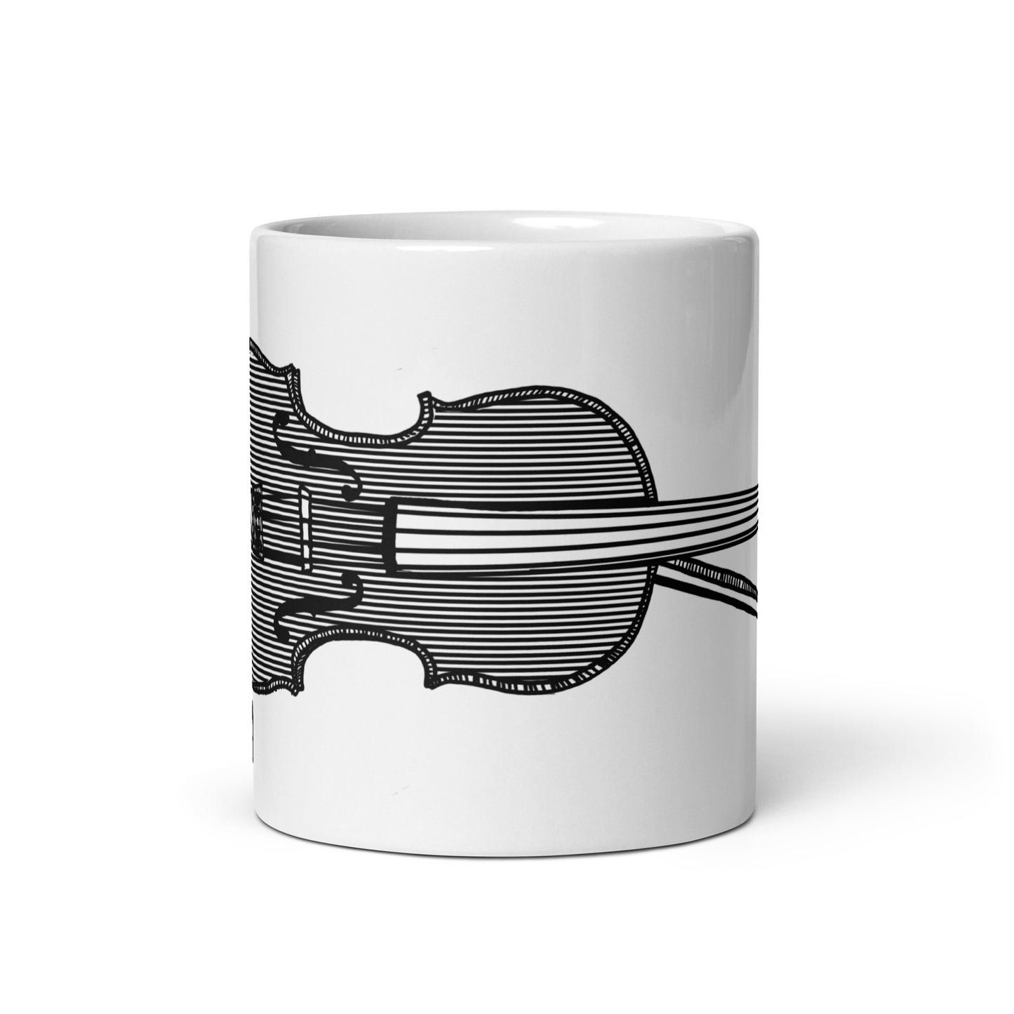 BellavanceInk: Coffee Mug With A Vintage Old Time Fiddle/Violin Musical Instrument Pen And Ink Drawing