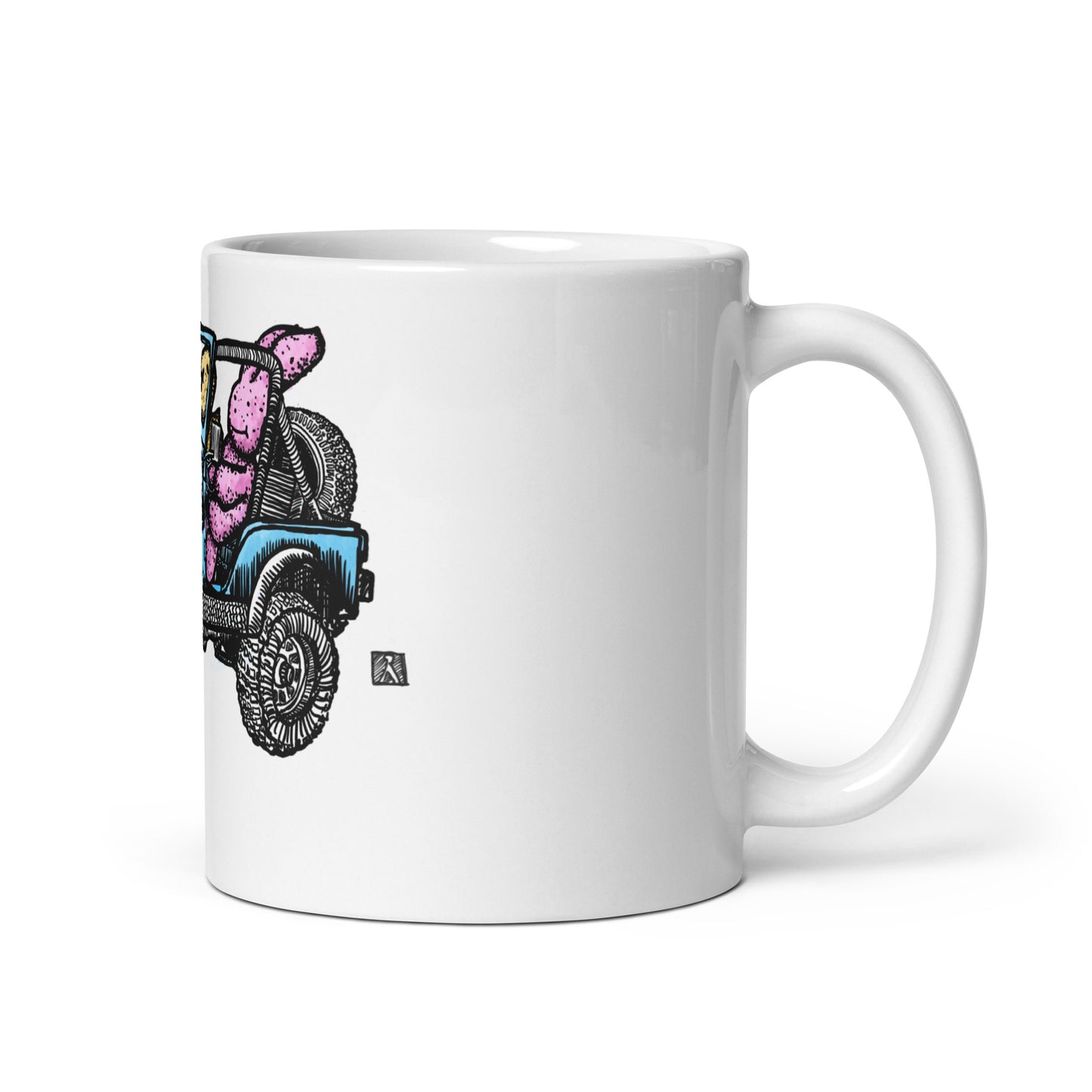 BellavanceInk: Coffee Mug With Marshmallow Peeps In Their Jeep