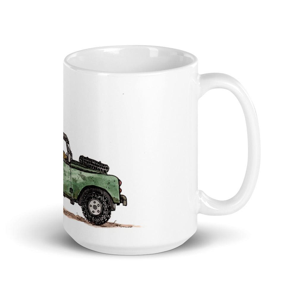 BellavanceInk: Coffee Mug With Giraffe On Safari In Their Land Rover - BellavanceInk