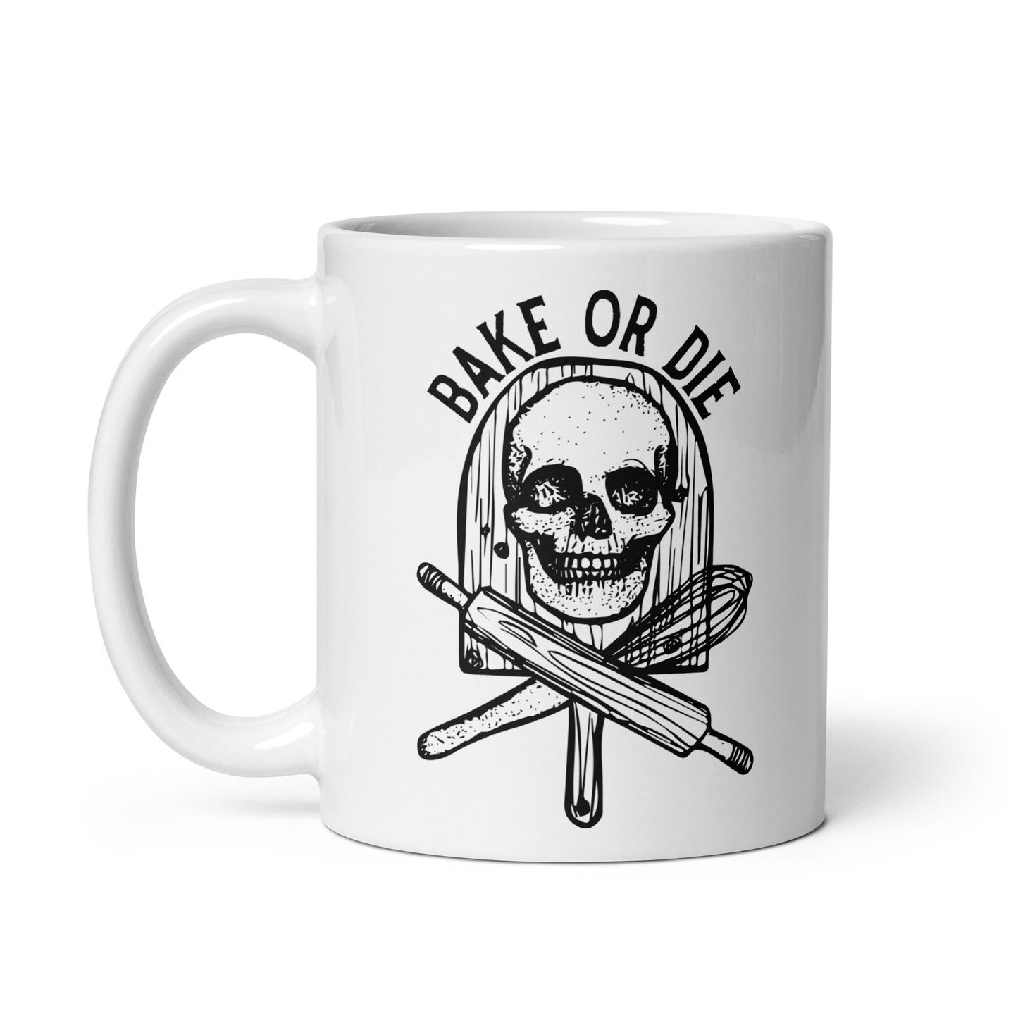 BellavanceInk: Coffee Mug With Pen & Ink Drawing Of A Skull Bake Or Die